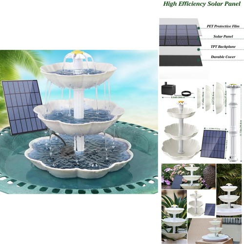 Tiered solar bird bath - tiered,