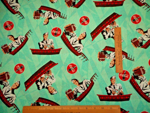 Vintage coca cola fabric - coca,